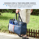 Trasportino per Cani e Gatti 47x20x28 cm in Oxford con Rete Traspirante Blu-4