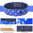 Piscina Rigida per Cani Taglia Media 65 Kg Ø120x30 cm in PVC e Truciolare Blu-6