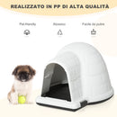 Cuccia per Cani Taglia Piccola 68,2x80x53 cm in Polipropilene Bianco-5