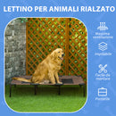 Brandina Portatile per Cani 122x92x23 cm Fino a 50Kg in Metallo e Tessuto Oxford Marrone-4