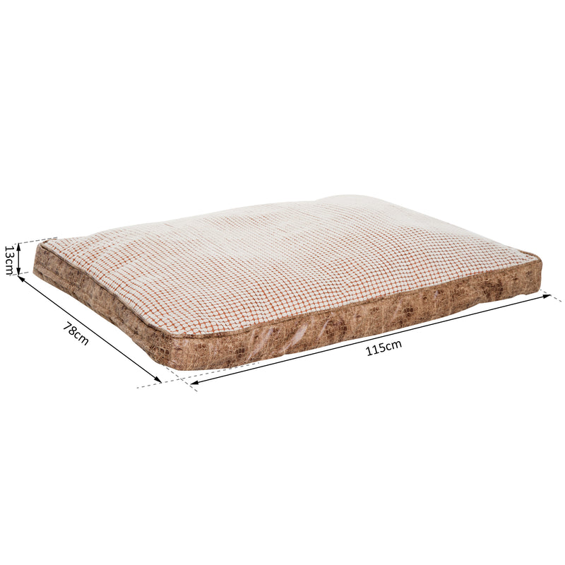 Letto Cuscino Morbido per Cani e Gatti Lavabile in Poliestere Marrone 115x78x13 cm -3