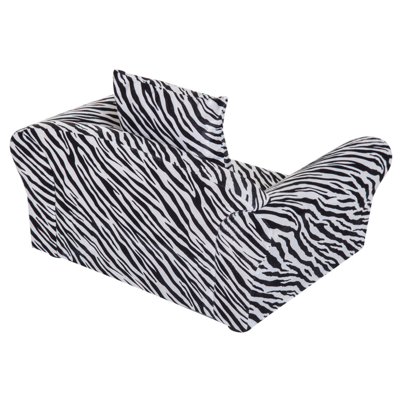 Cuccia Divano per Cani e Gatti con Cuscino Stampa Zebra 66x44x30 cm -6