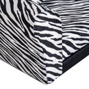 Cuccia Divano per Cani e Gatti con Cuscino Stampa Zebra 66x44x30 cm -9