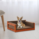 Divanetto per Cani e Gatti 62,5x54,5x23 cm in Legno con Cuscini  Oklahoma-2