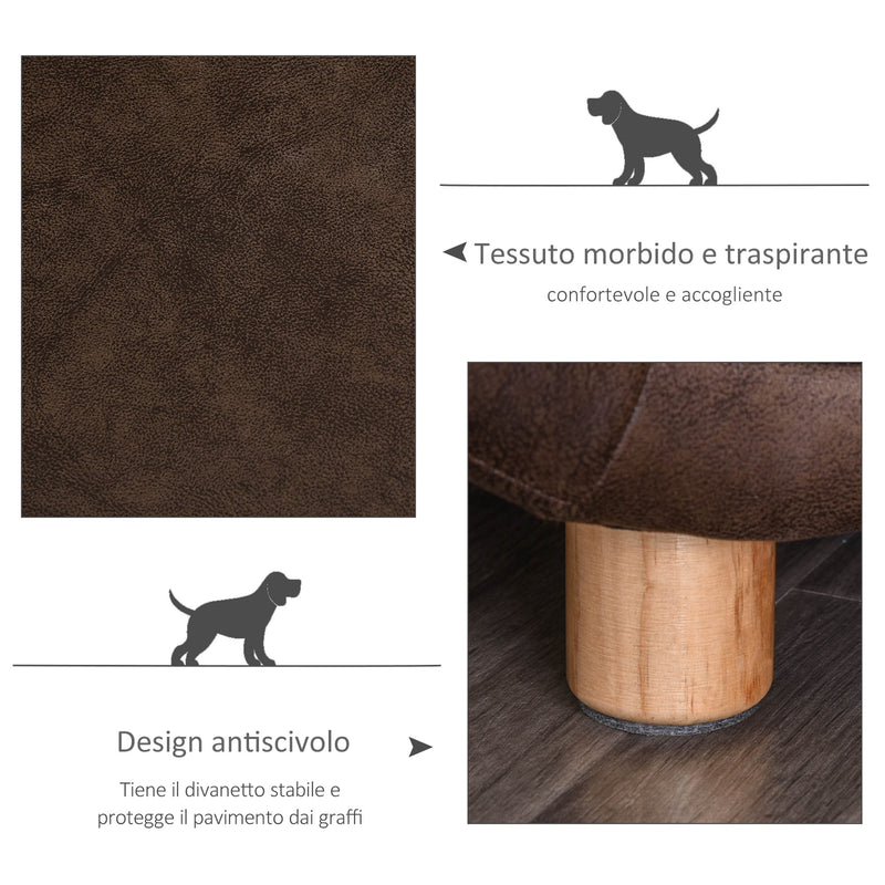 Divano per Cani e Gatti Imbottito 73x53x21 cm in Similpelle Marrone –  acquista su Giordano Shop