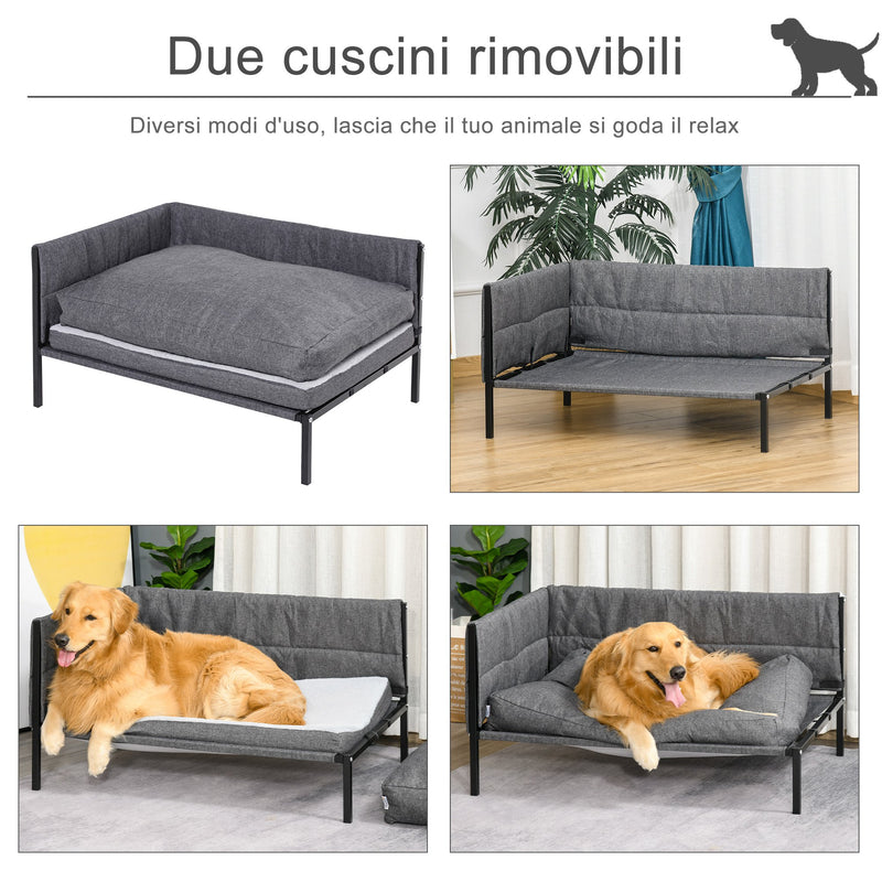 Divano per Cani Taglia Medio-Grande 98,5x60,5Px35 cm in tessuto Grigio –  acquista su Giordano Shop