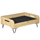 Cuccia per Cani e Gatti 82x56x31,5 cm in MDF e Acciaio Nero-1