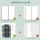 Rete di Recinzione 10x1m in Metallo e PVC Verde-4