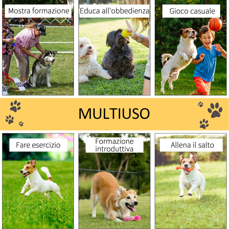 Set Addestramento Cani da Esterno con Ostacoli Slalom e Tunnel-5