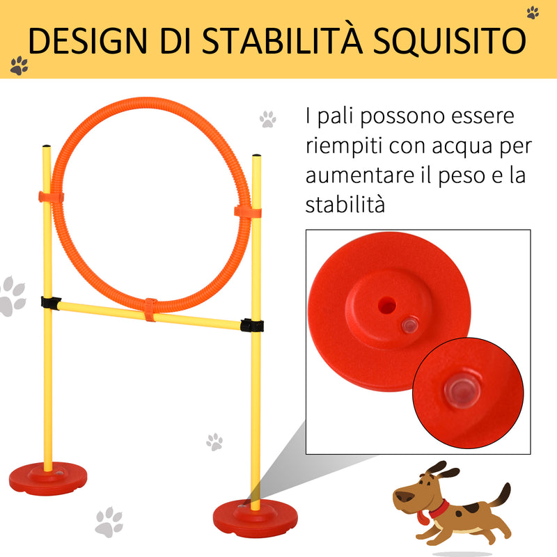 Set Addestramento Cani da Esterno con Ostacoli Slalom e Tunnel-6