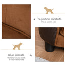 Divanetto per Cani e Gatti 70x48x40 cm con Cuscino  Supreme Marrone-6