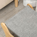 Cuccia per Gatti 68x43x20 cm con Cuscino in Peluche Bianco e Grigio-7