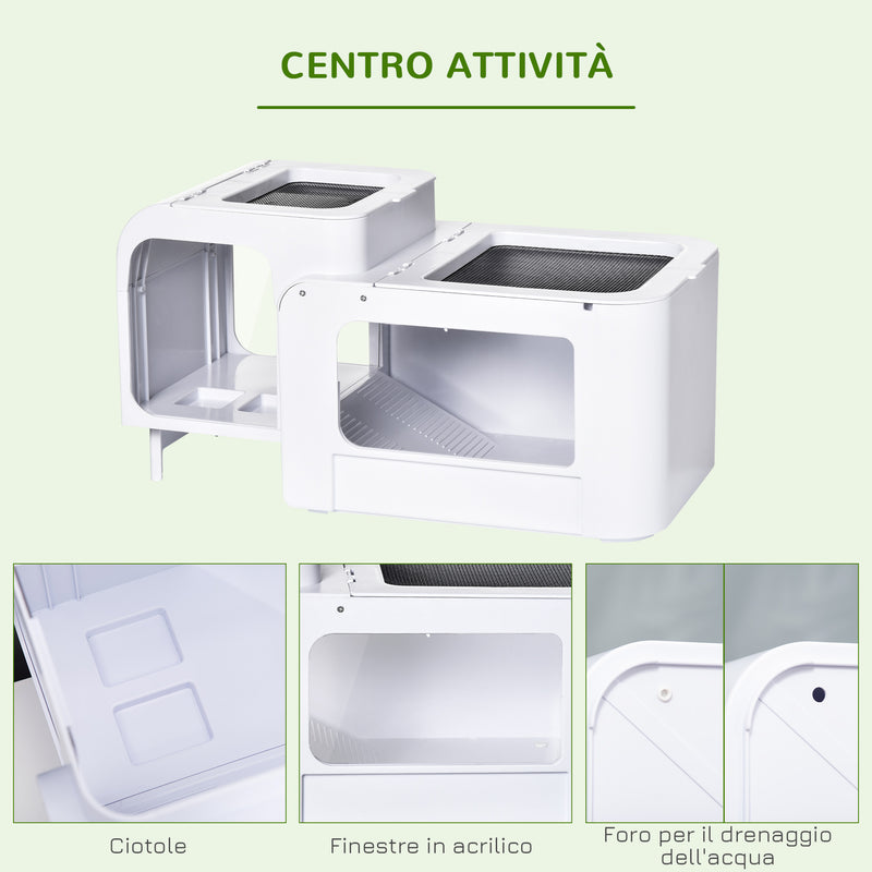 Terrario per Tartarughe d'Acqua 47x28x25 cm 2 Piattaforme Apribili Bianco –  acquista su Giordano Shop