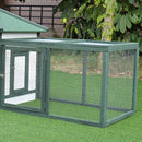 Pollaio Gabbia per Galline da Esterno 64x64x97 cm in Legno Bianco e Verde-8