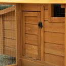 Pollaio Gabbia per Galline da Giardino 180x92x78 cm in Legno Giallo-9