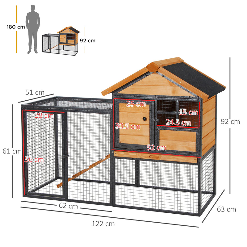 Conigliera Gabbia per Conigli 91,5x53,3x73 cm 2 Piani in Legno – acquista  su Giordano Shop