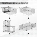 Gabbia per Conigli e Porcellini dIndia Modulabile 105x70x35 cm in Acciaio Nero-5