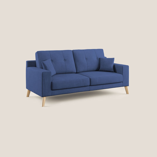 Divano 3 Posti 186x95x91 cm in Tessuto Blu – acquista su Giordano Shop