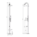 Doccia da Esterno Giardino Miscelatore e Doccetta Sined Bosa Inox-6