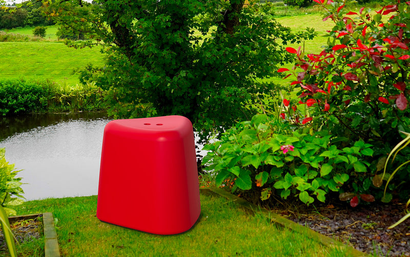 Sgabello da Giardino 52,5x48 cm in Resina Arkema Gaia Ruby-2