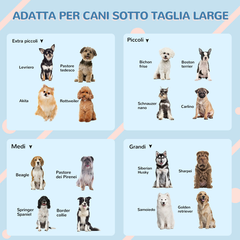 Cuccia per Cani Taglia Media e Grande max 30 kg 84,2x98,2x82 cm in Polipropilene Blu-7