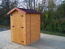 Casetta Box da Giardino 1,4x1,4 m con Pavimento e WC a Secco in Legno Picea Massello 16mm Eden-2
