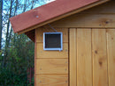 Casetta Box da Giardino 1,4x1,4 m con Pavimento e WC a Secco in Legno Picea Massello 16mm Eden-6
