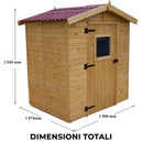 Casetta Box da Giardino 1,6x1,6 m con Pavimento in Legno Picea Massello 16mm Eden-4