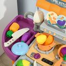 Cucina Giocattolo per Bambini 52x29x61 cm con Accessori Viola e Arancione-9