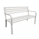 Panchina Chloe 2 Posti 128x56x85 h cm in Acciaio Bianco-1