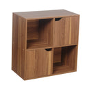 Libreria Mobiletto 4 Scomparti 59.6x29x61.3 cm in Legno MDF Naturale-1