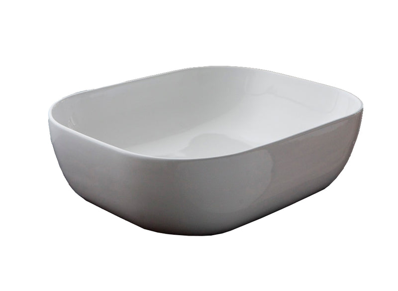 Lavabo da Appoggio 50,5x40,5x14 cm in Ceramica TFT Minsk 1 Bianco-1