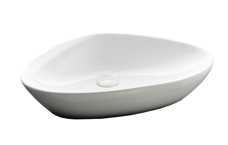 Lavabo da Appoggio 58,5x39x14 cm in Ceramica TFT Berlino Bianco-1