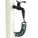 Fontana da Giardino con Rubinetto Tubo Flessibile e Pistola 8 Getti Sined Acqua Pro Bianco-3