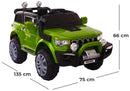 Macchina Elettrica per Bambini 2 Posti 12V Jepsen Fuoristrada 4x4 Verde-5