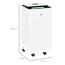 Deumidificatore d'Aria 12 Litri 210W 5 Modalità e 2 Velocità Bianco e Nero-3