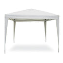 Gazebo Pop Up Pieghevole 3x3 M Richiudibile Struttura in Acciaio Tessuto Bianco-1