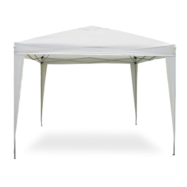 Gazebo Pop Up Pieghevole 3x3 M Richiudibile Struttura in Acciaio Tessuto Bianco prezzo