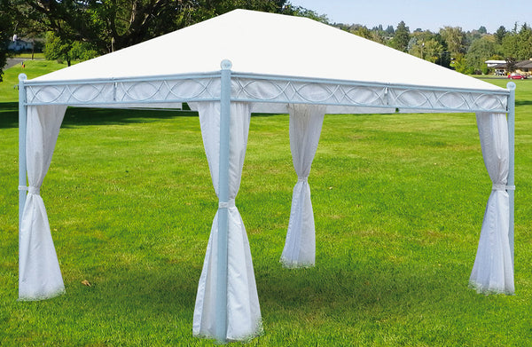 Gazebo da Giardino 3,5x3,5m in Metallo Morel Miami Bianco acquista