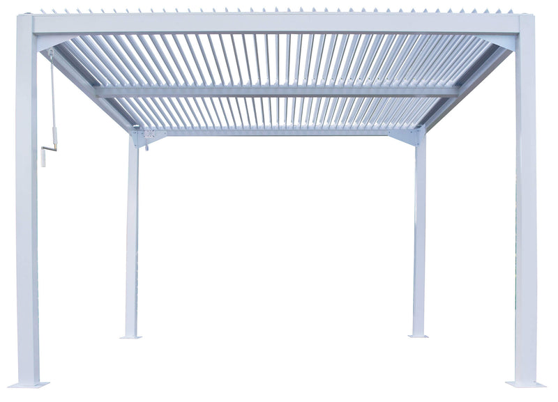 Pergola da Giardino 3x3m in Alluminio Bianco-5