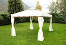 Gazebo Avana 3x3 m in Alluminio Nero-6