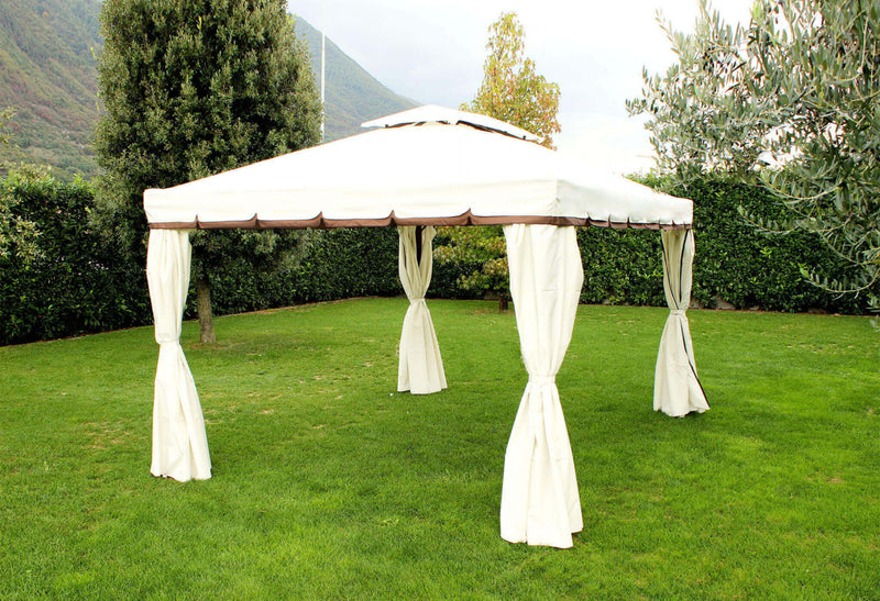 Gazebo Avana 3x3 m in Alluminio Nero-6