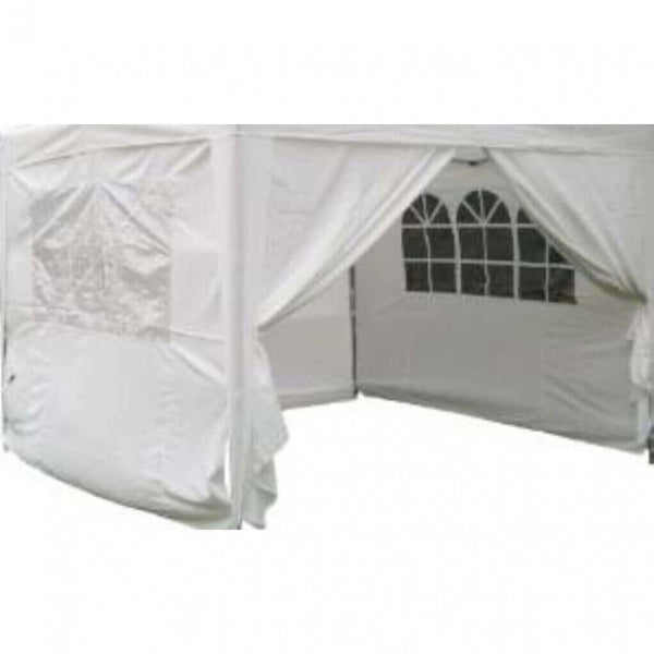 Set Pareti Laterali Gazebo Professional 3x4,5 m in Poliestere Bianco prezzo