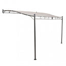 Gazebo Pergola Addossato 3,5x2,5 m in Acciaio Antracite-1