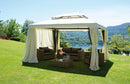 Gazebo da Giardino in Alluminio 3X4m Vorghini Blind Ecrù-2