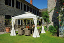 Gazebo da Giardino in Alluminio 3X3m Vorghini Blind Ecrù-2