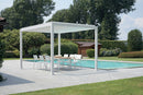 Pergola da Giardino 3x3m in Alluminio Bianca-2