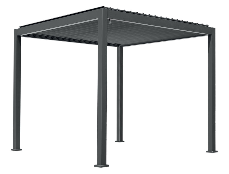 Pergola da Giardino 3x3m in Alluminio Antracite-1