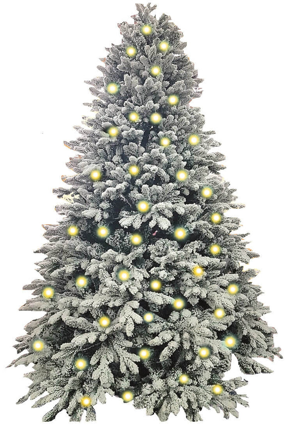 online Albero di Natale Artificiale Innevato con Led Bianco Caldo Abetone Varie Misure