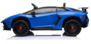 Macchina Elettrica per Bambini 12V Lamborghini Aventador Roadster SV Blu-4